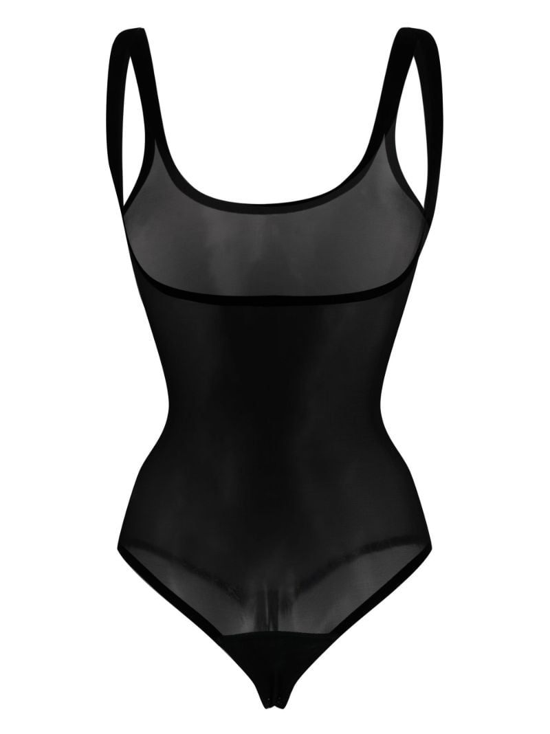 Black Forming Tulle Bodysuit