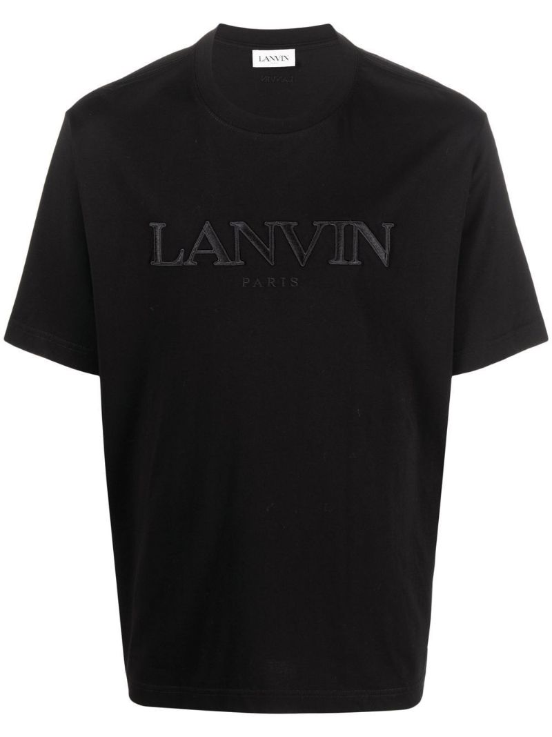 Black Logo Cotton T-shirt