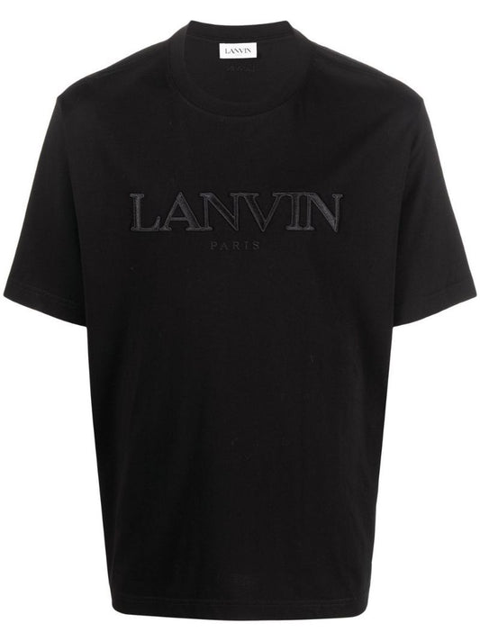 Black Logo Cotton T-shirt