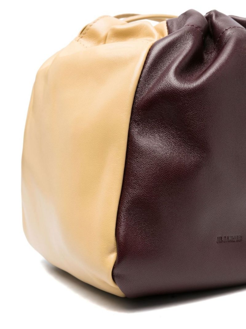Neutral Dumpling Leather Bucket Bag