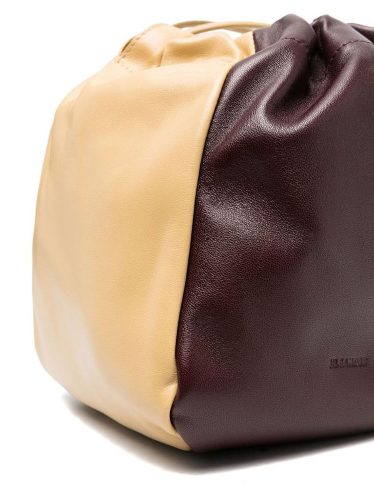 Neutral Dumpling Leather Bucket Bag