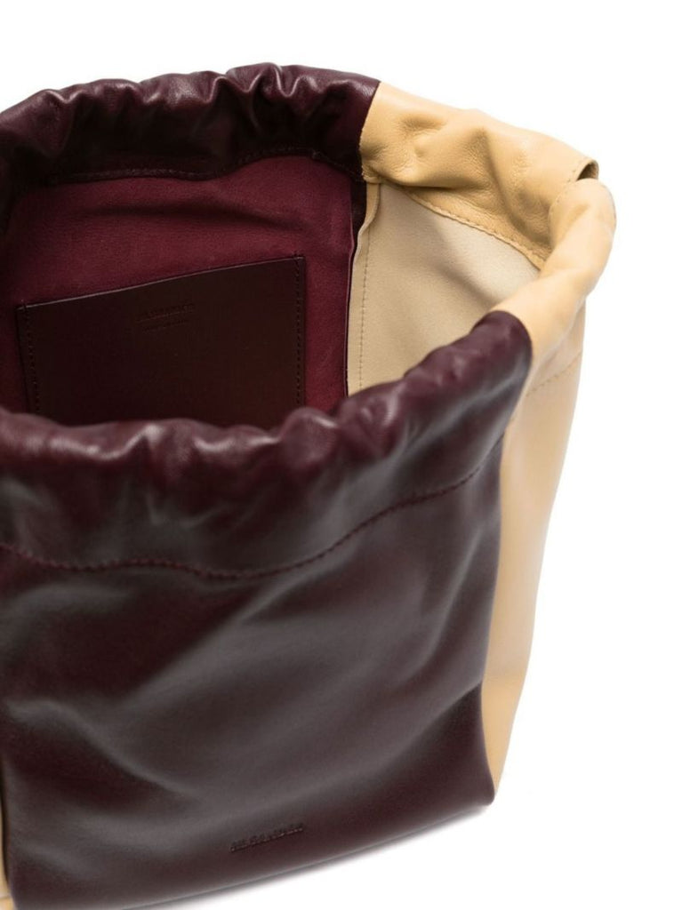 Neutral Dumpling Leather Bucket Bag