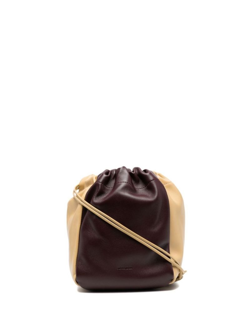 Neutral Dumpling Leather Bucket Bag