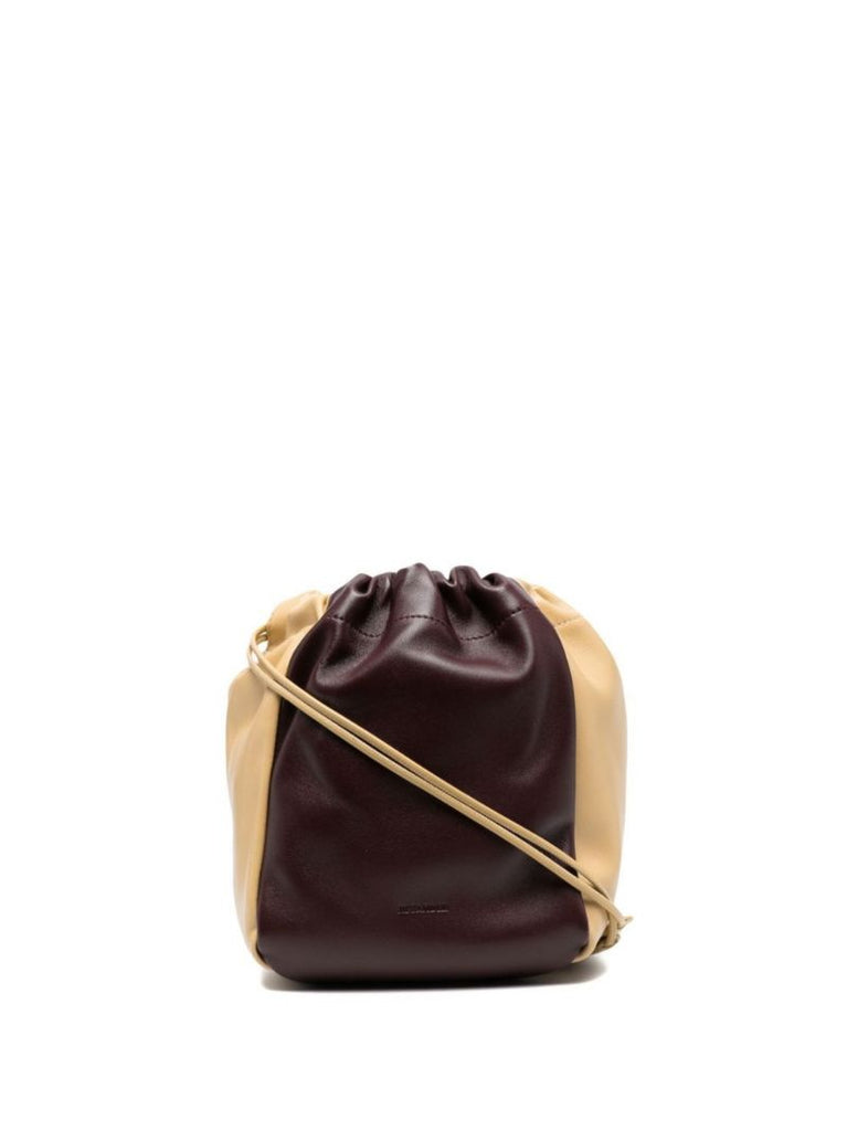 Neutral Dumpling Leather Bucket Bag