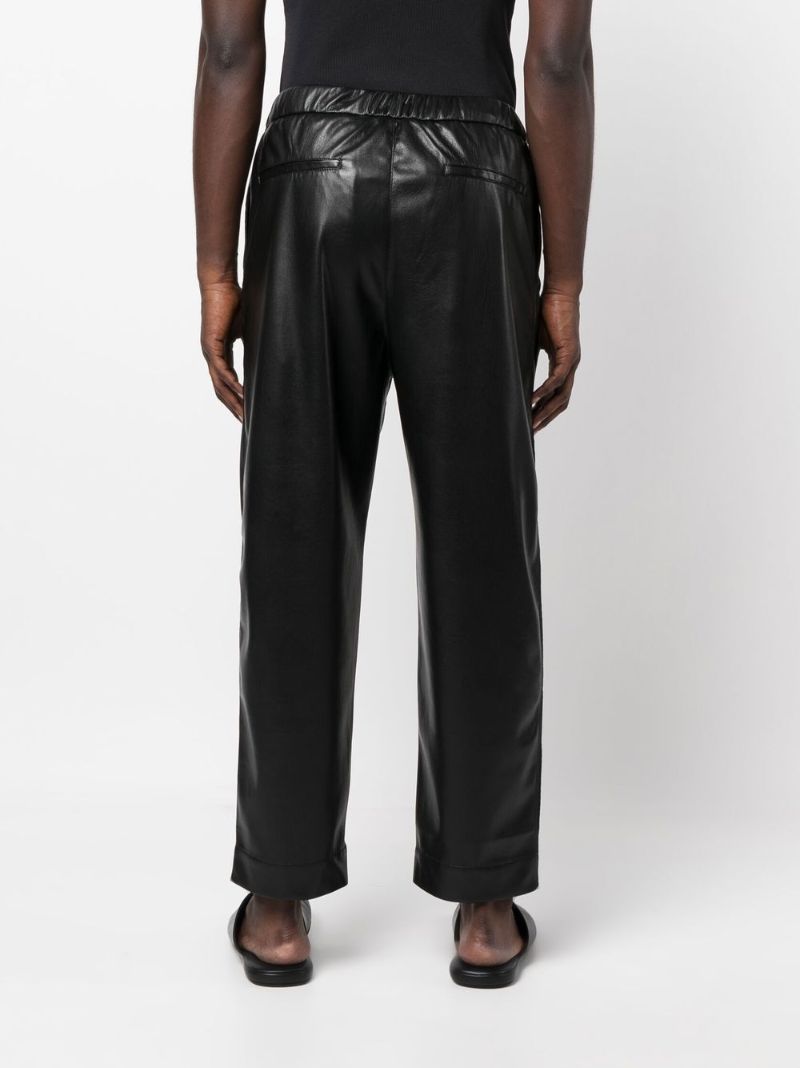 Black Jain Vegan Leather Trousers