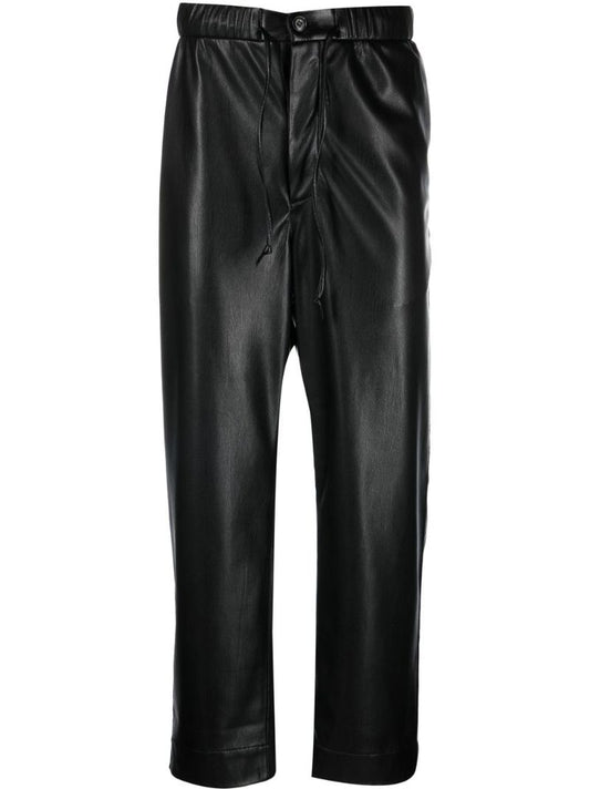 Black Jain Vegan Leather Trousers