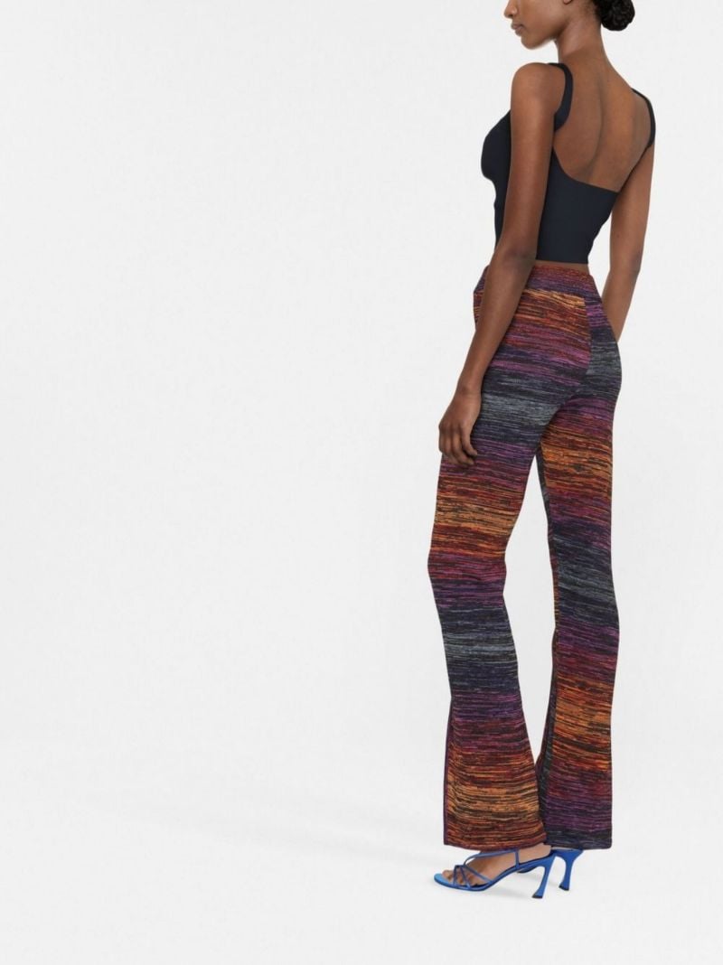 Orange Space Dye Knitted Trousers