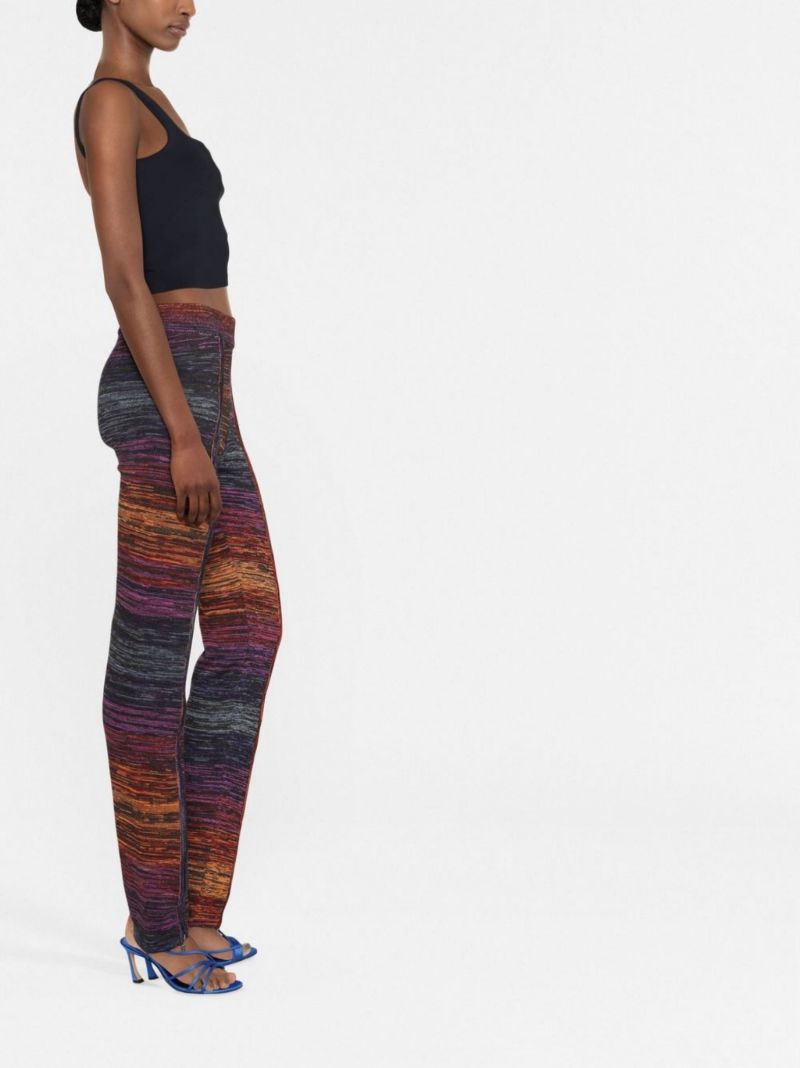 Orange Space Dye Knitted Trousers