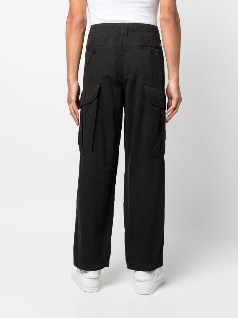 Black Microreps Cargo Trousers
