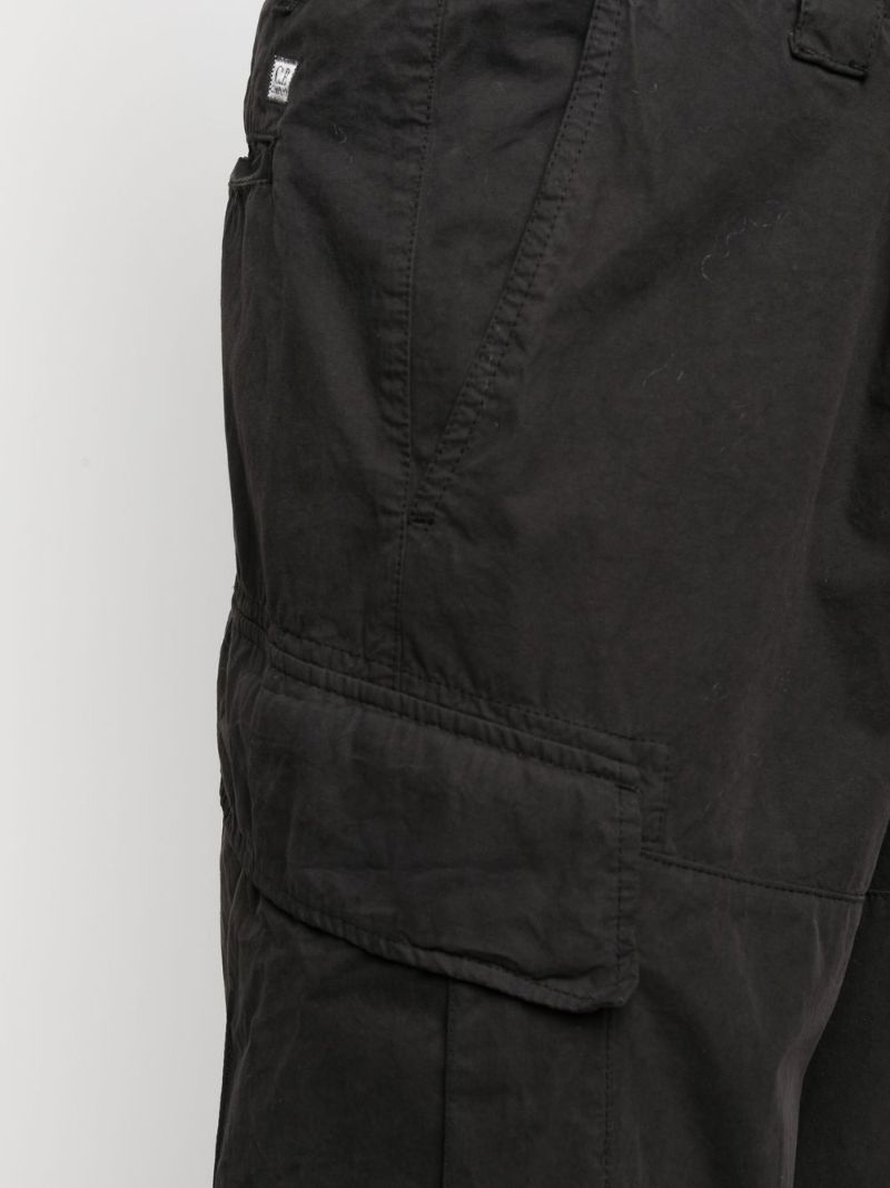 Black Microreps Cargo Trousers
