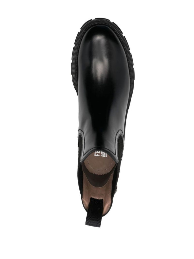 Black Iago Leather Chelsea Boots