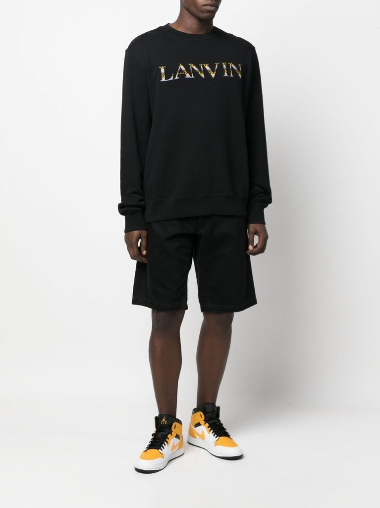 Black Logo Print Sweatshirt