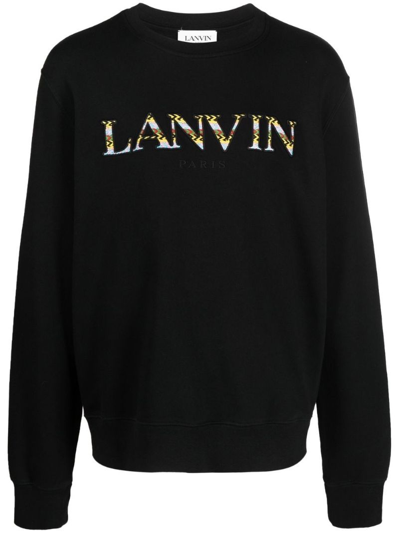 Black Logo Print Sweatshirt