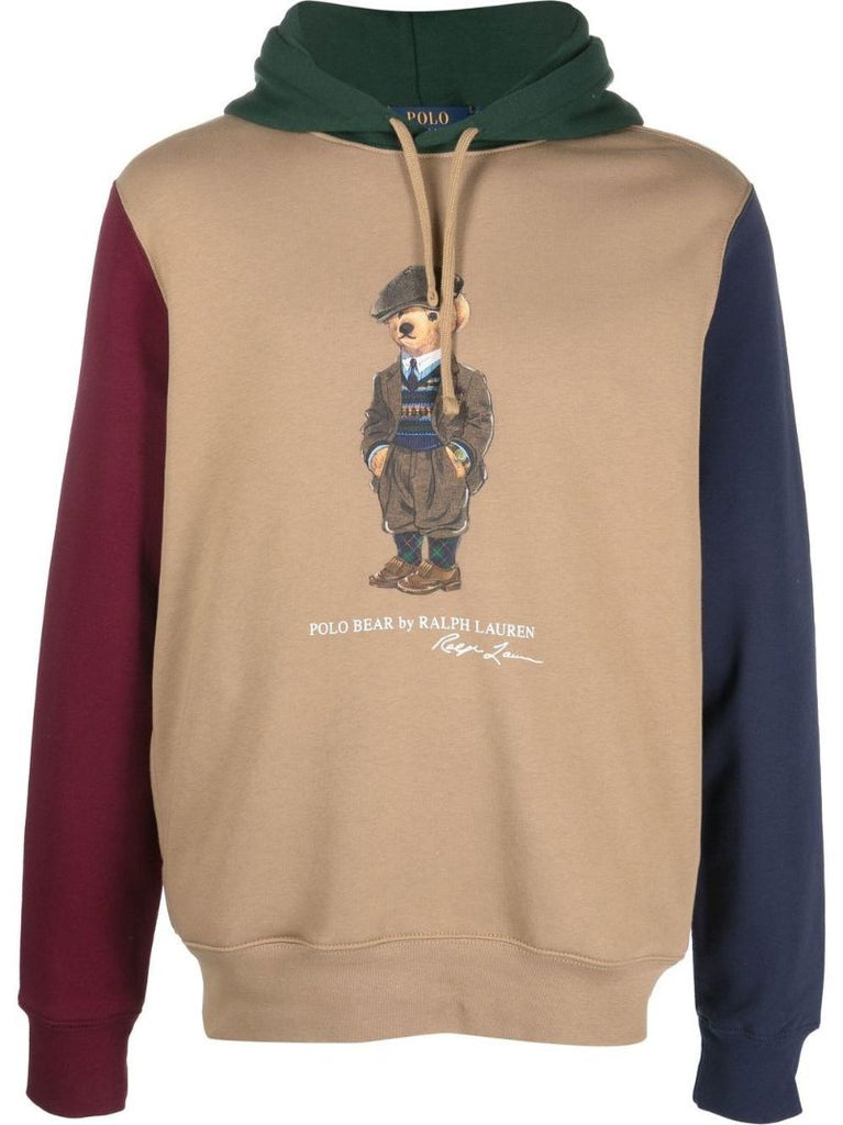 Neutral Polo Bear Colourblock Hoodie