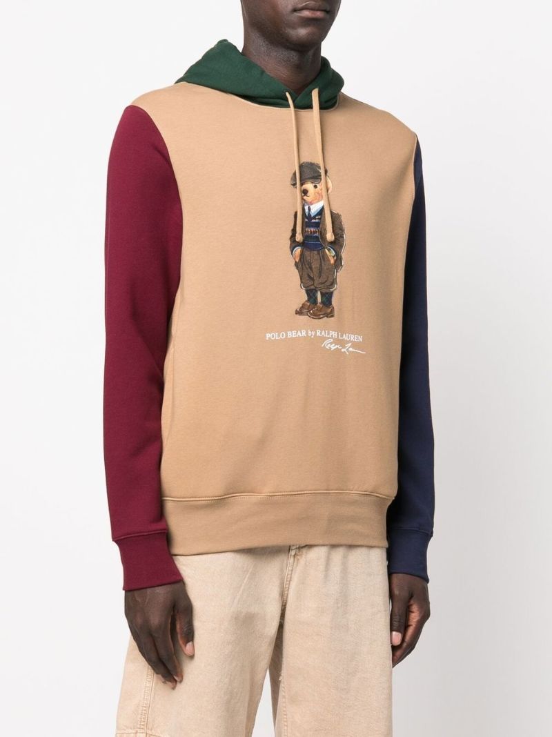 Neutral Polo Bear Colourblock Hoodie