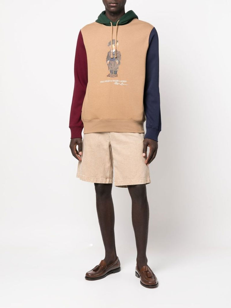 Neutral Polo Bear Colourblock Hoodie