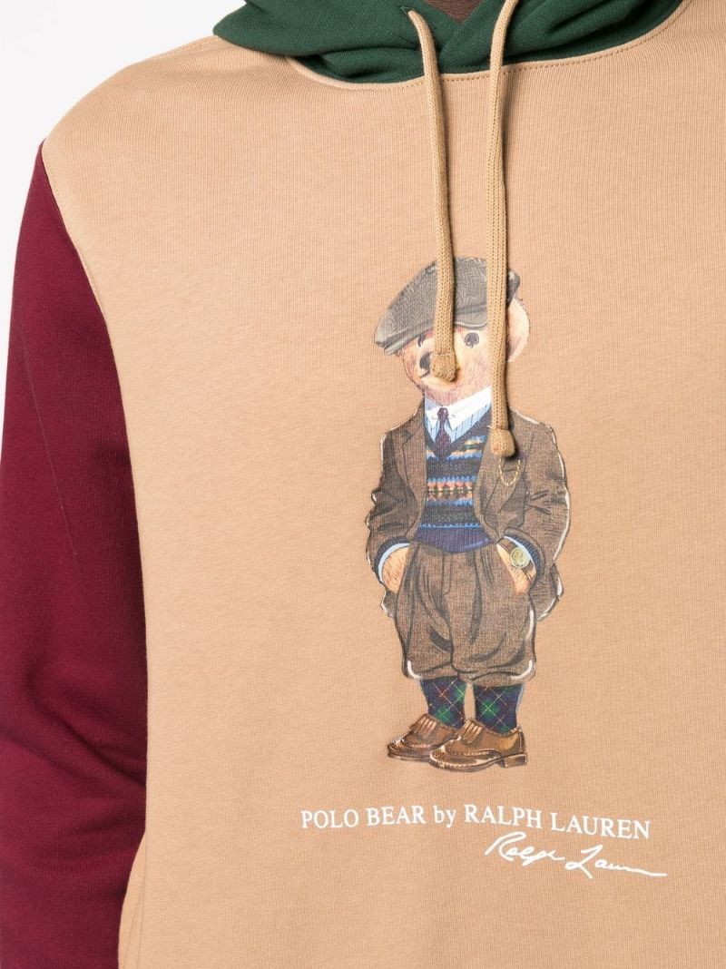 Neutral Polo Bear Colourblock Hoodie