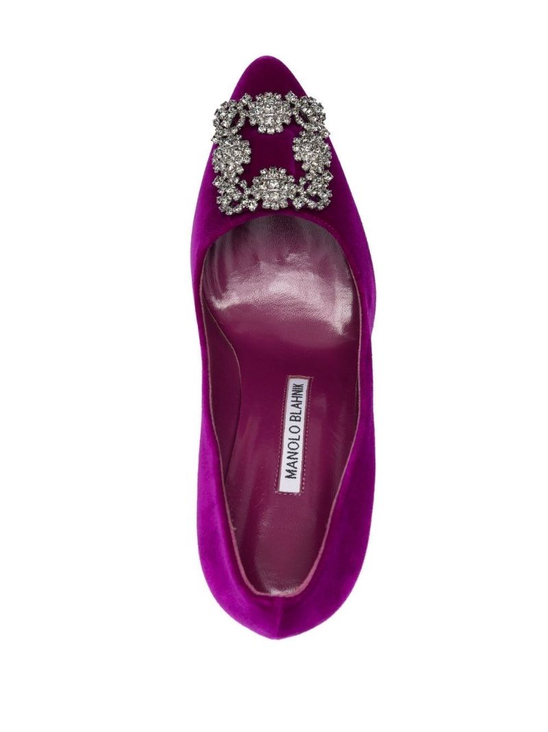 Purple Hangisi 95 Velvet Pumps