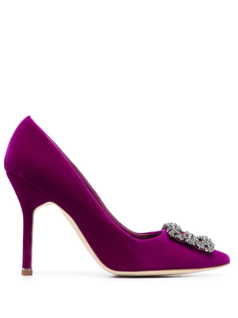 Purple Hangisi 95 Velvet Pumps