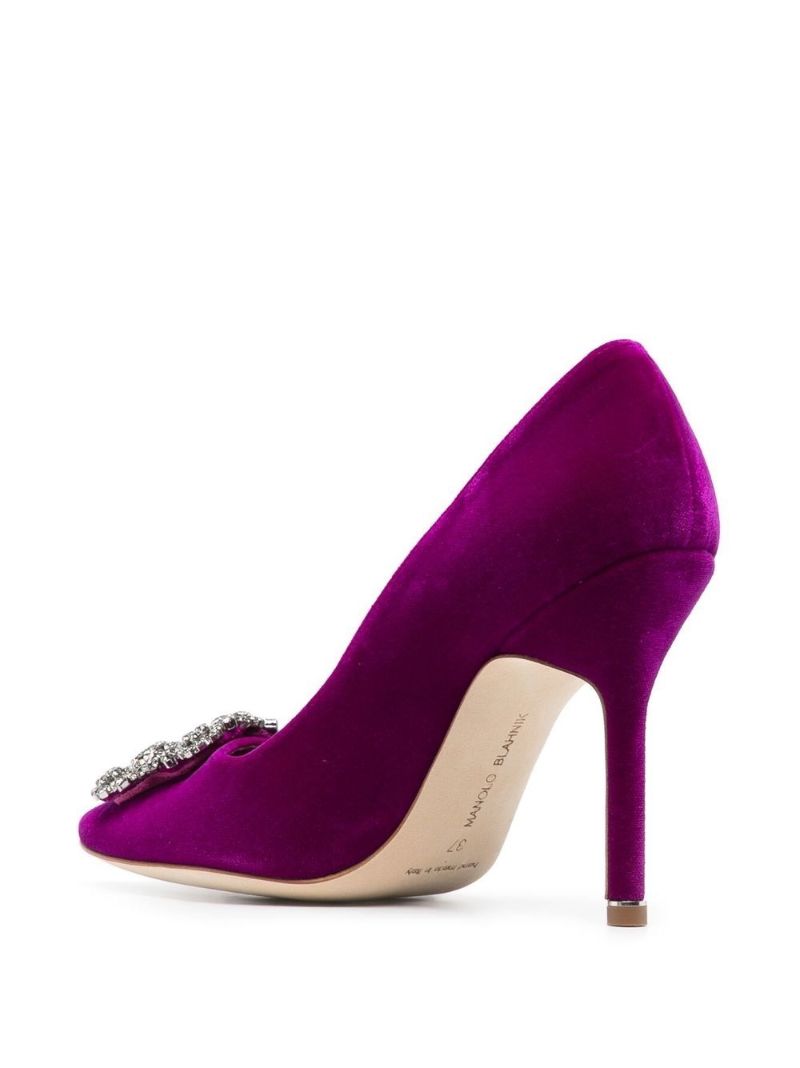 Purple Hangisi 95 Velvet Pumps