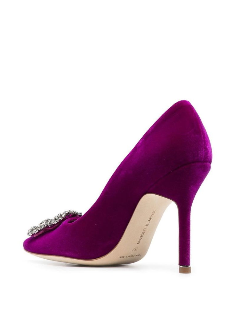 Purple Hangisi 95 Velvet Pumps