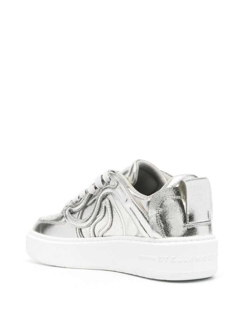 Silver S-wave Low-top Sneakers