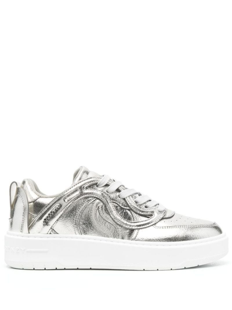Silver S-wave Low-top Sneakers