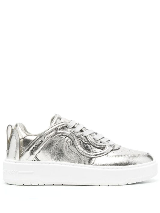 Silver S-wave Low-top Sneakers