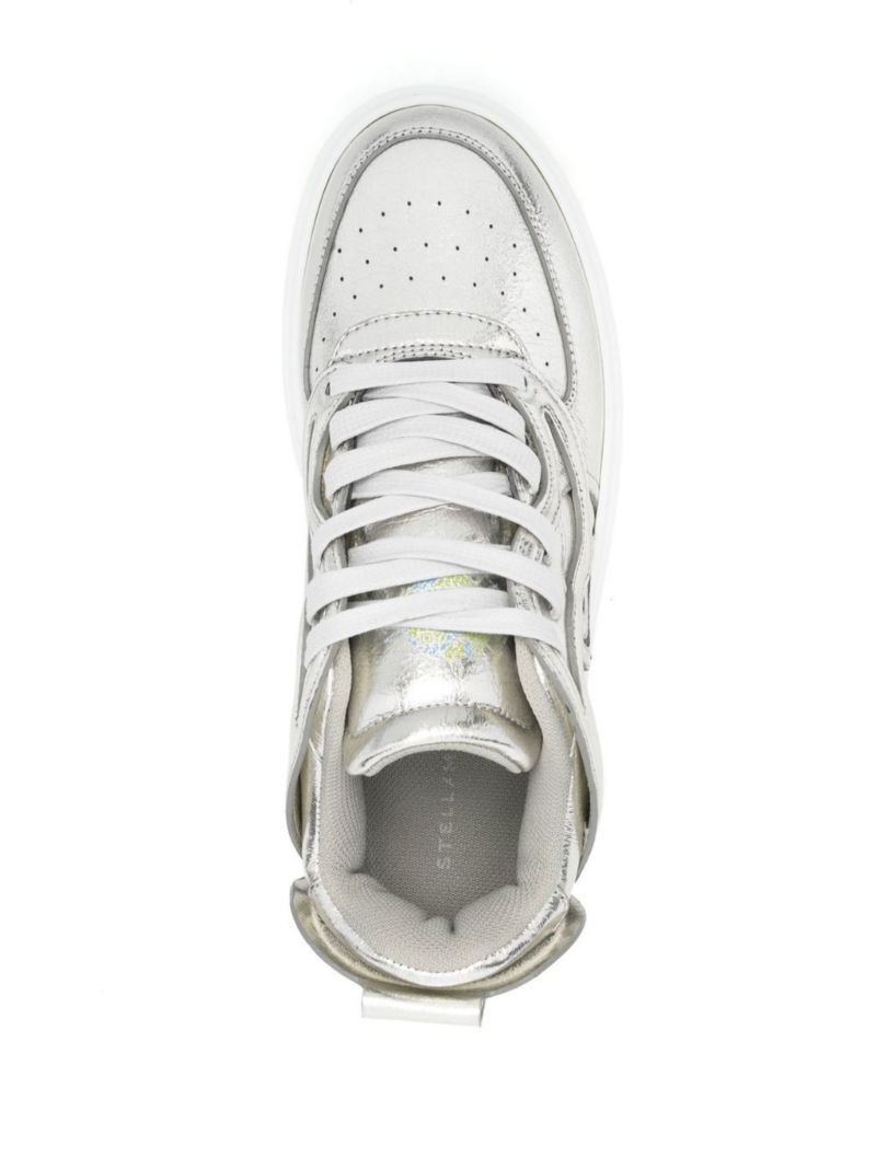Silver S-wave Low-top Sneakers