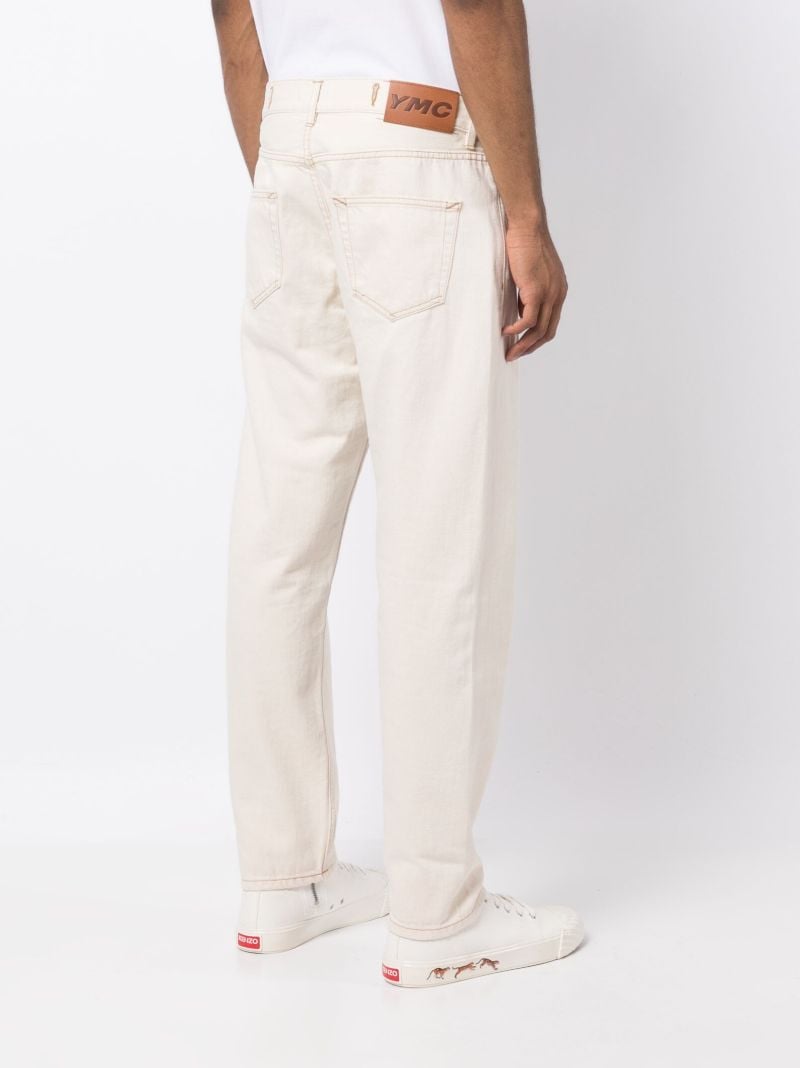 White Tearaway Tapered Jeans
