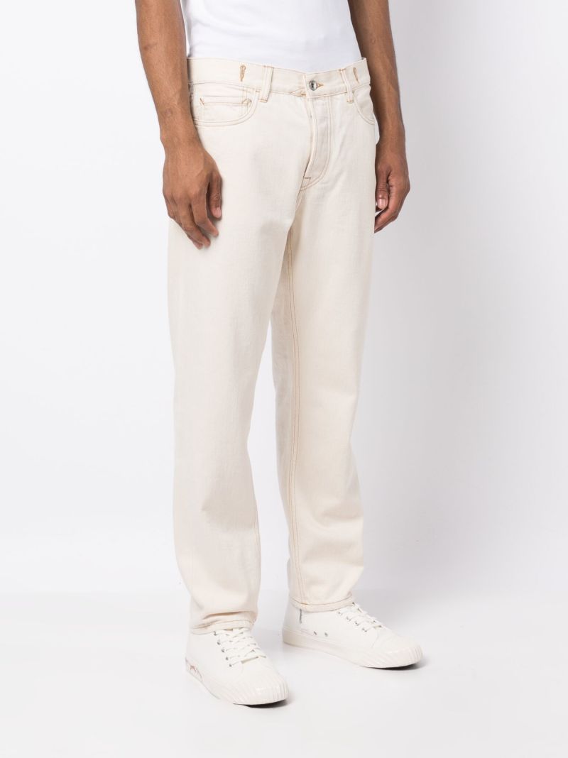 White Tearaway Tapered Jeans