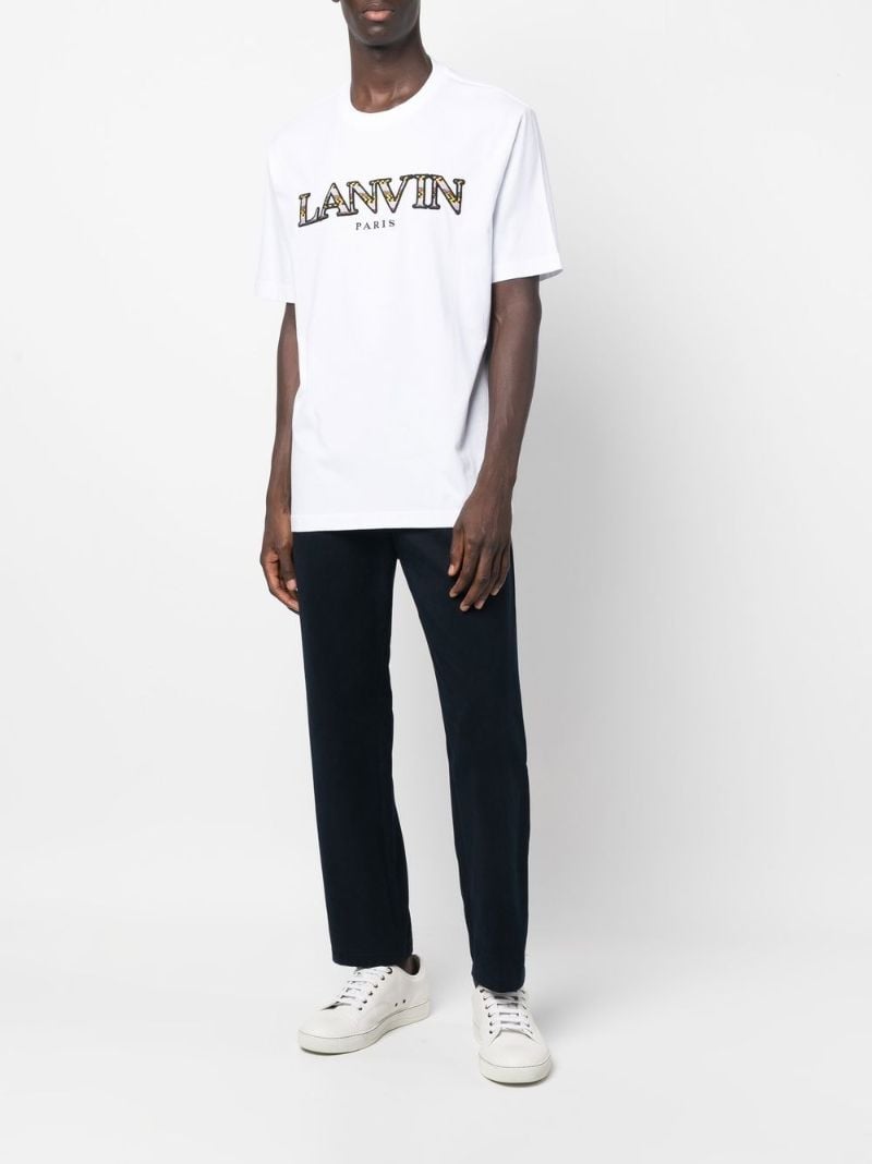 White Logo Cotton T-shirt