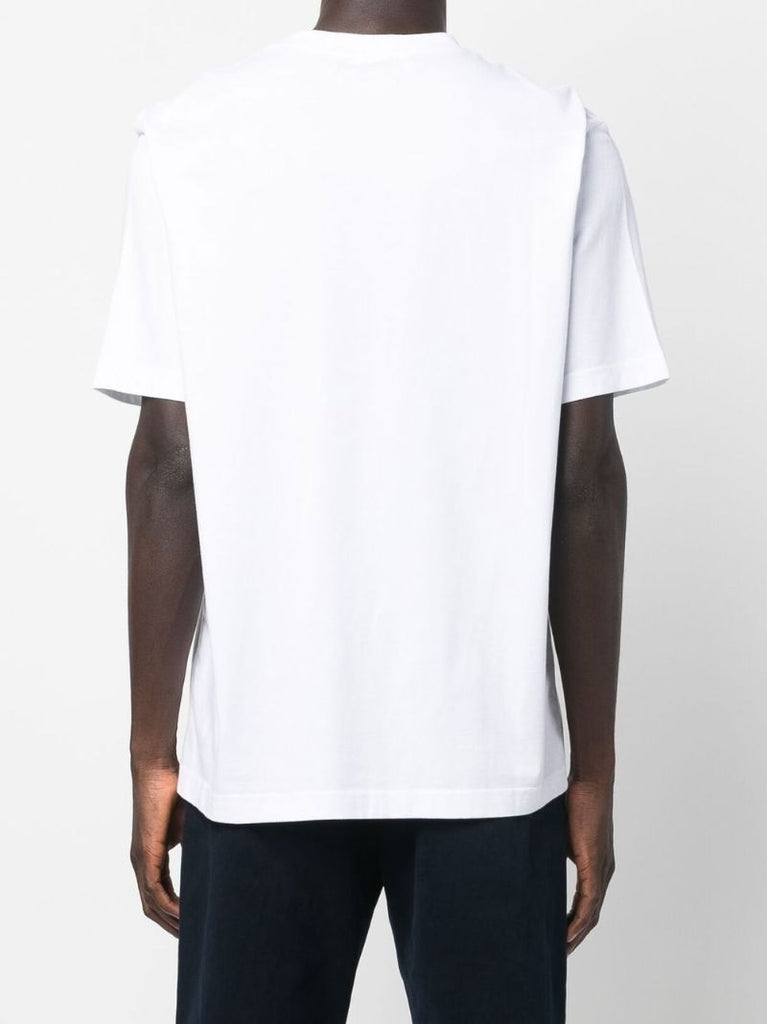 White Logo Cotton T-shirt