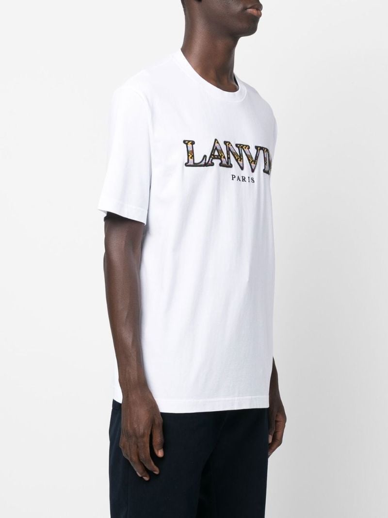 White Logo Cotton T-shirt