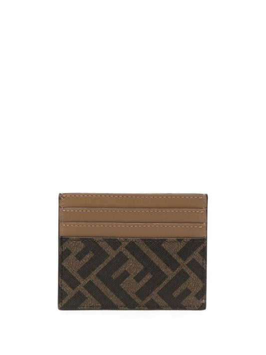Brown Monogram Leather Card Holder
