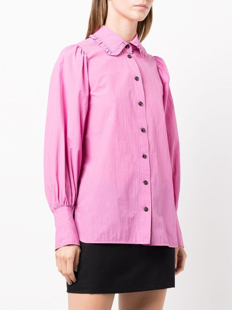 Pink Puff Sleeve Shirt