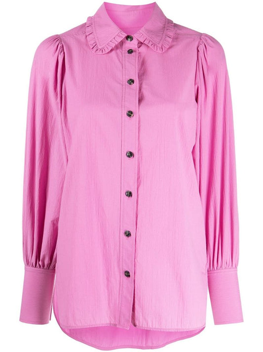 Pink Puff Sleeve Shirt