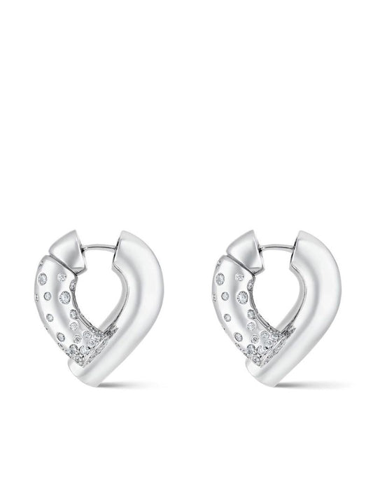 18k White Gold Oera Diamond Hoop Earrings