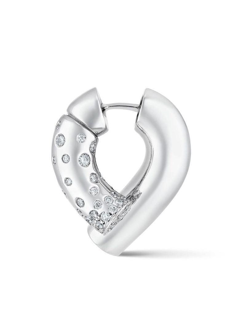 18k White Gold Oera Diamond Hoop Earrings