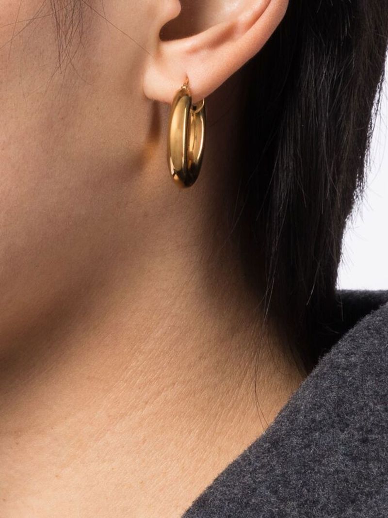Gold-tone Classic Hoop Earrings