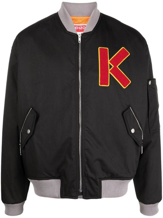 Black Varsity Bomber Jacket