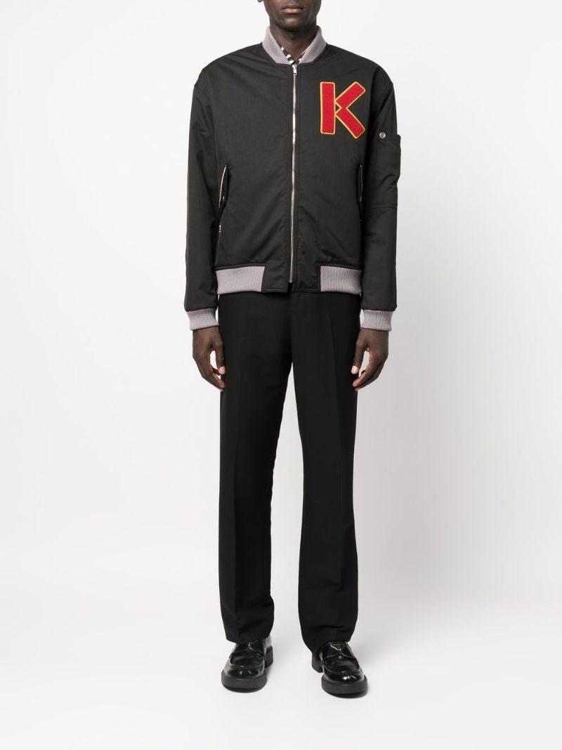 Black Varsity Bomber Jacket