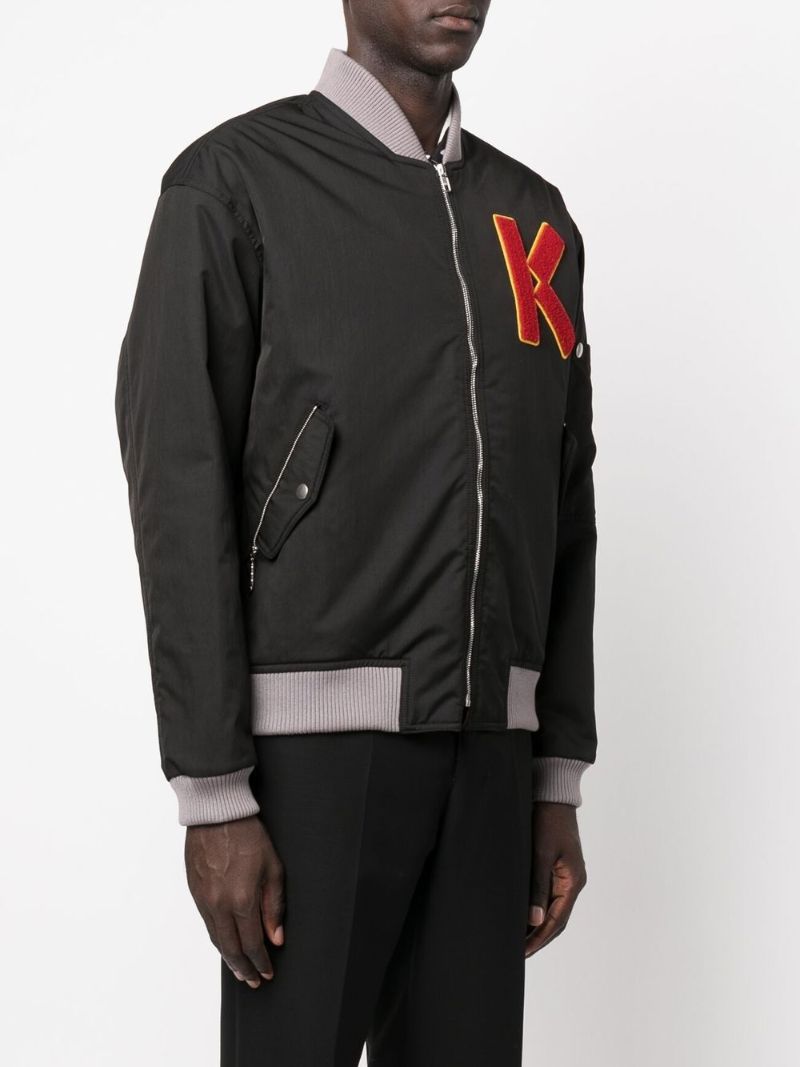 Black Varsity Bomber Jacket
