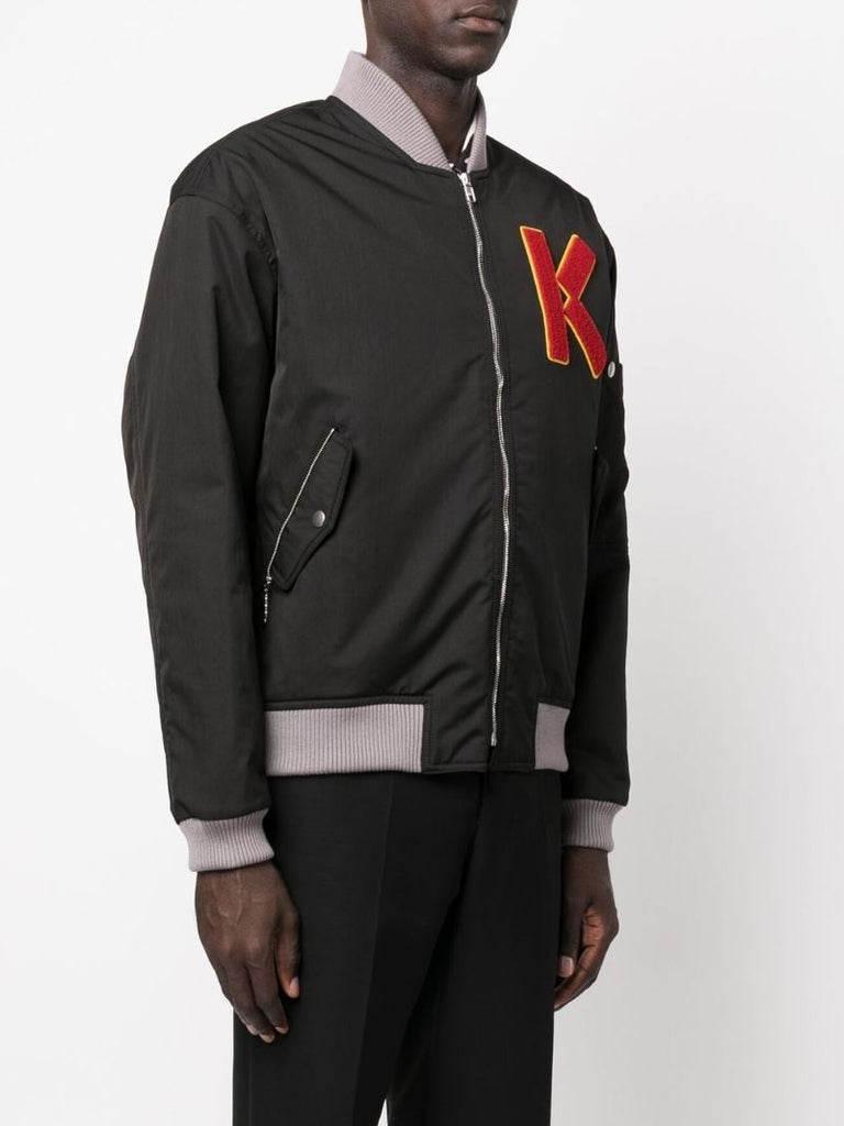 Black Varsity Bomber Jacket