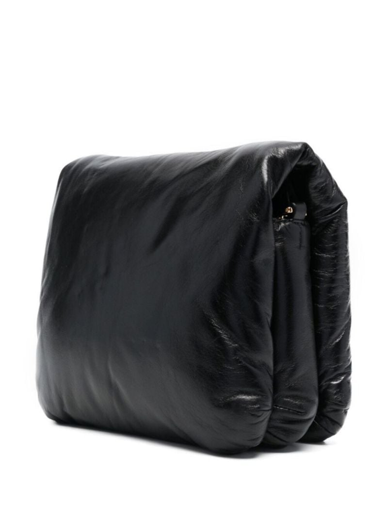 Black Goya Puffer Leather Shoulder Bag