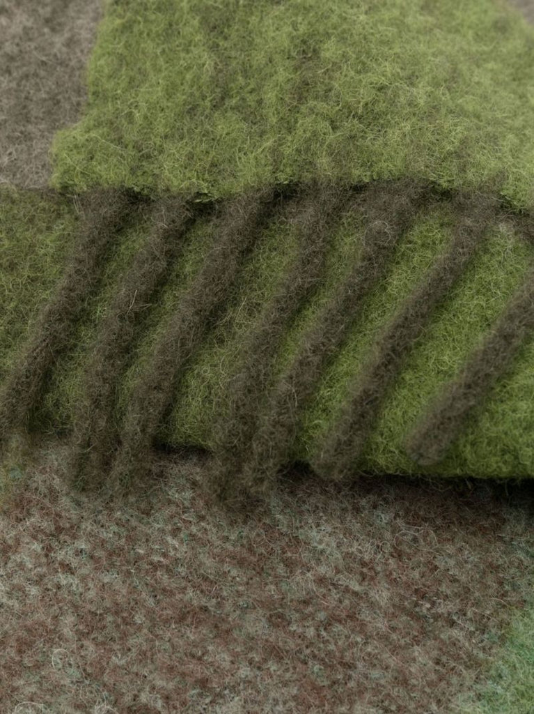 Green Fresia Check Scarf