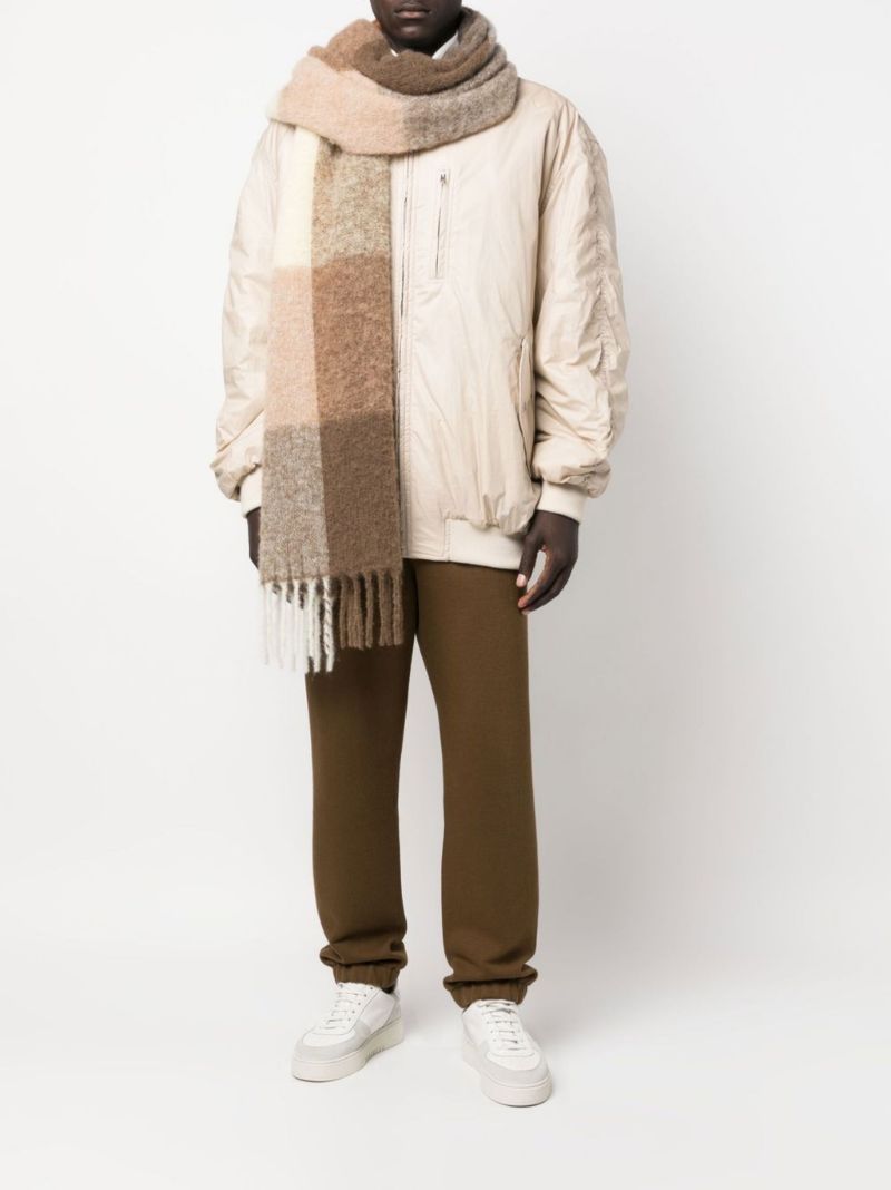 Neutral Fresia Check Scarf