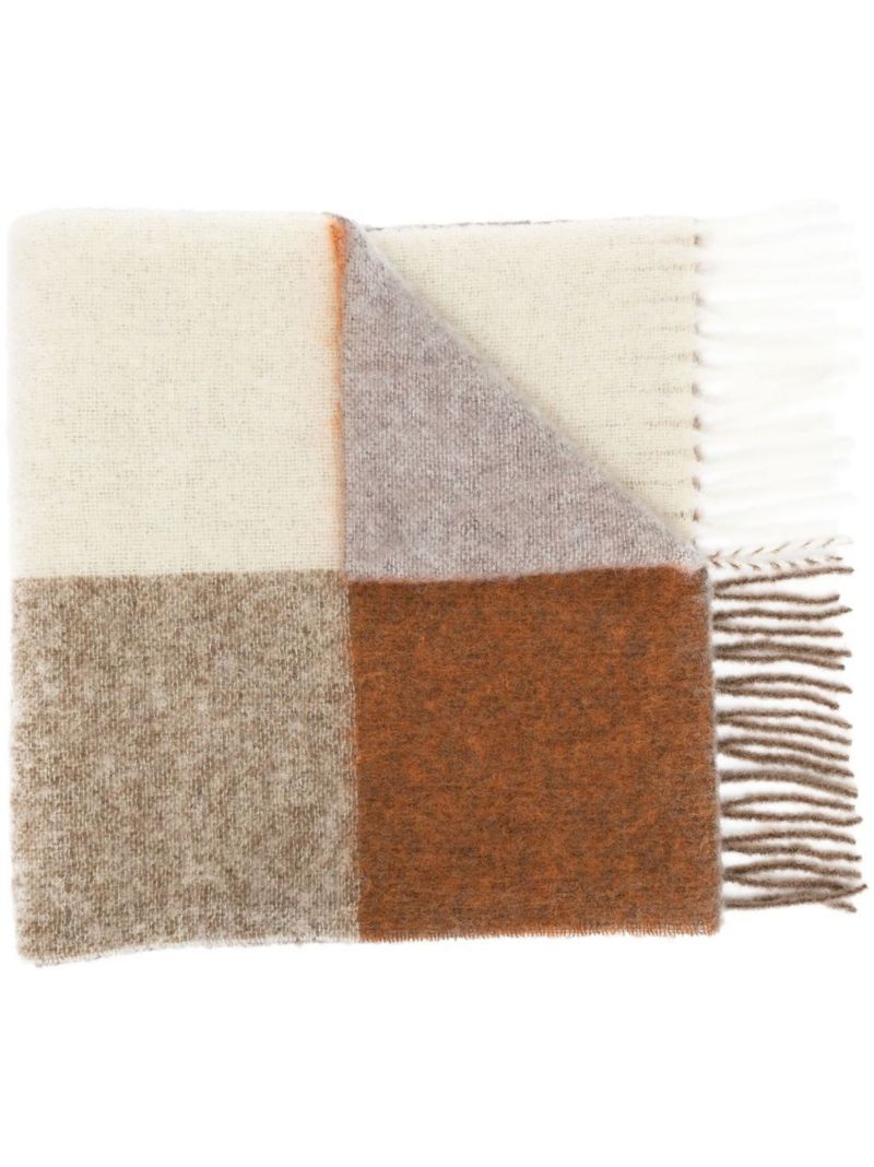 Neutral Fresia Check Scarf