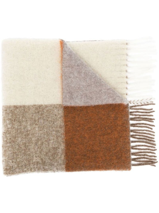 Neutral Fresia Check Scarf