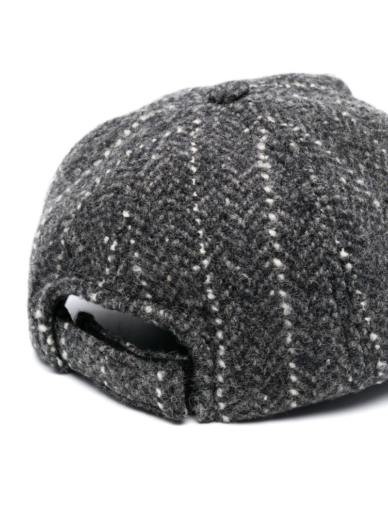 Grey Tyron Logo Embroidered Wool Cap